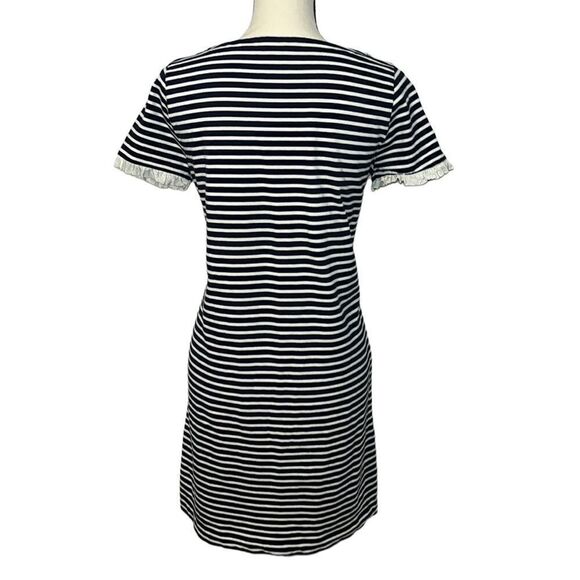 J. Crew Striped Poplin-Trimmed Dress - Picture 7 of 10